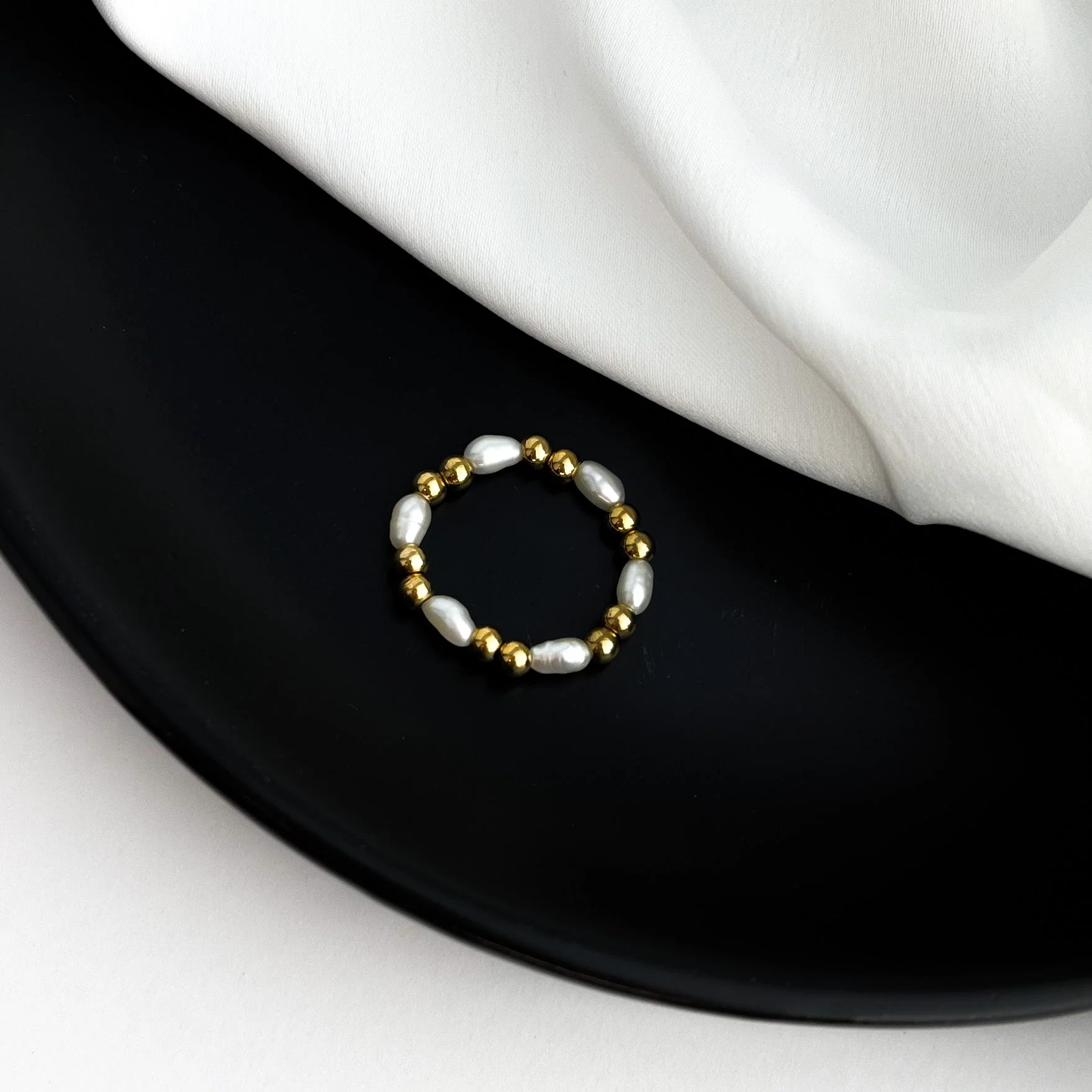 Adjustable Pearl Ring - Image 5