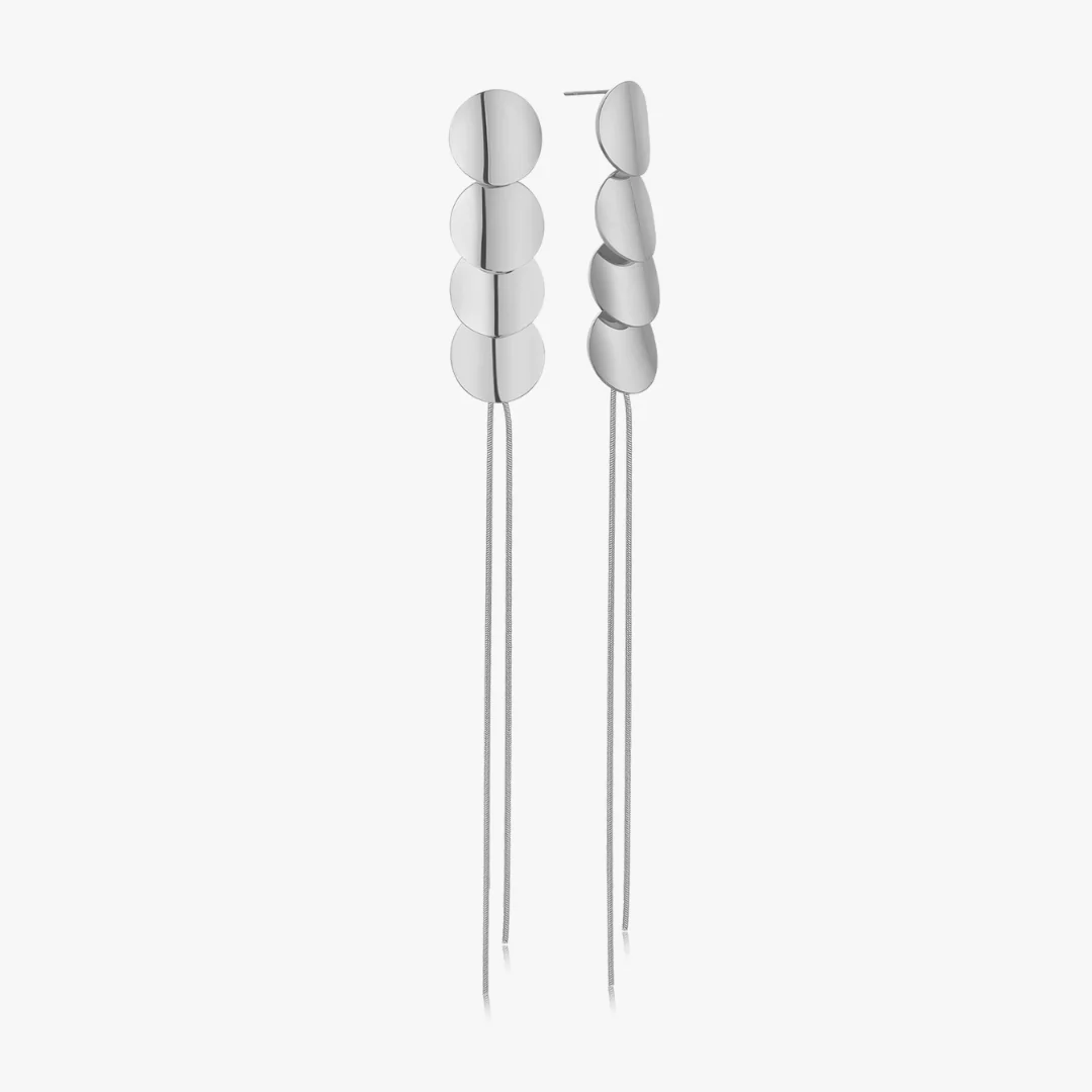Alina Drop Disk Earrings - Image 5