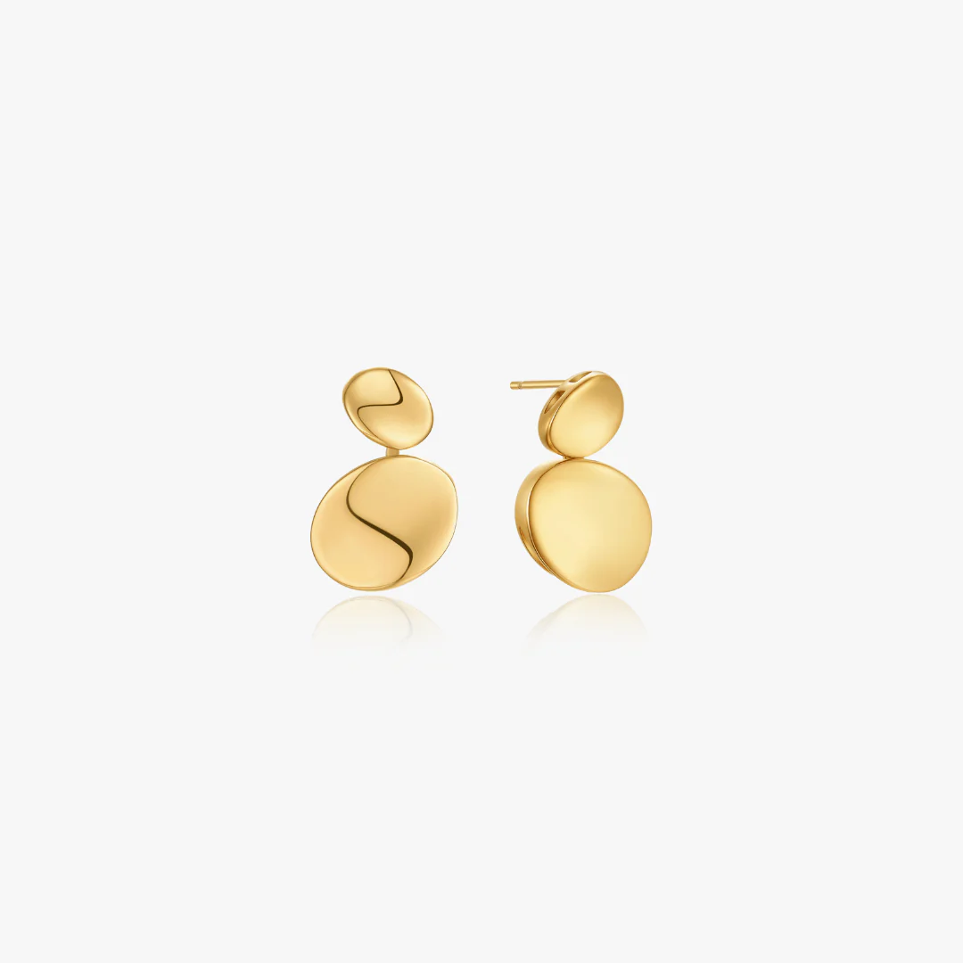 Angela Duo Disk Earrings - Image 5