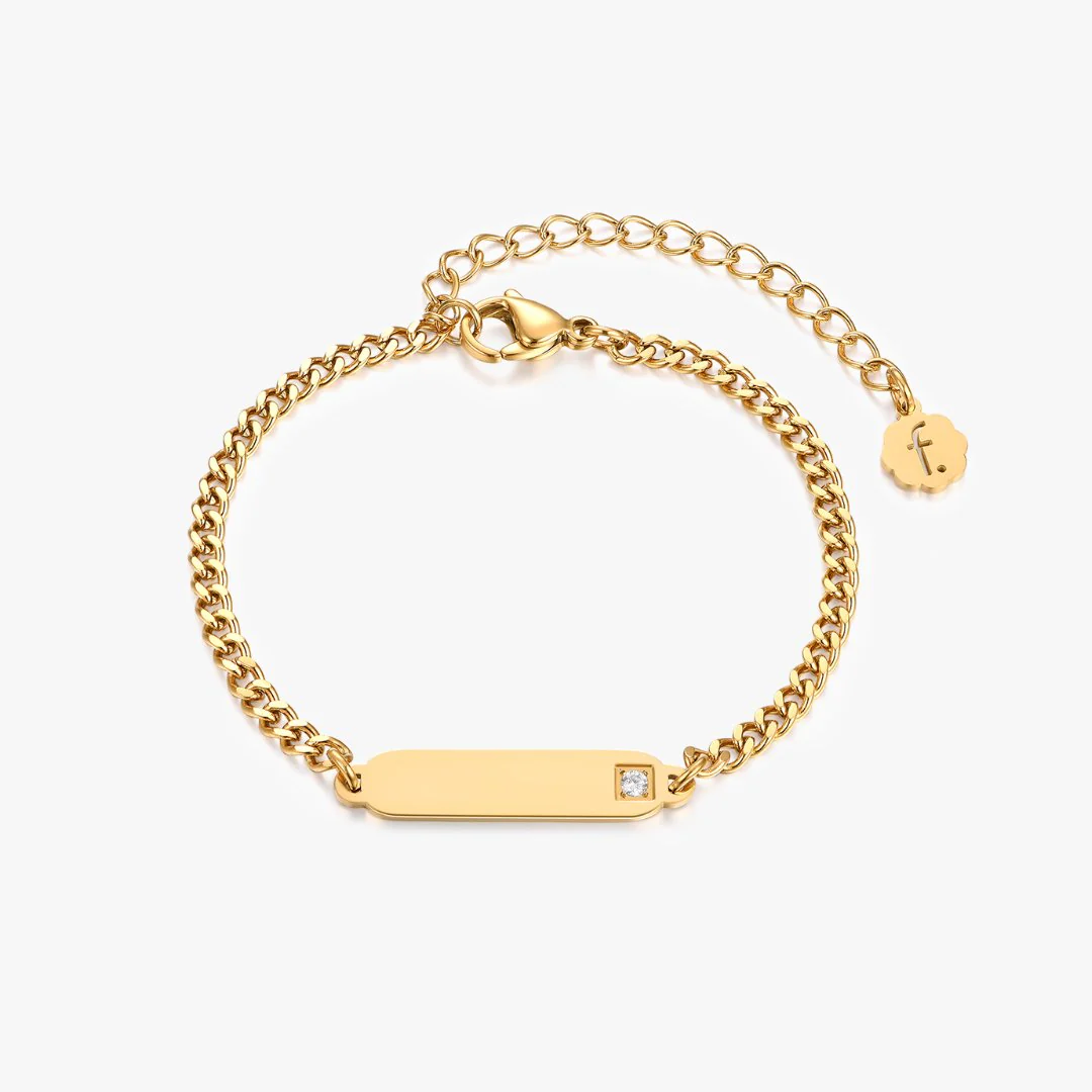 Bar Gem Engravable Bracelets - Image 3