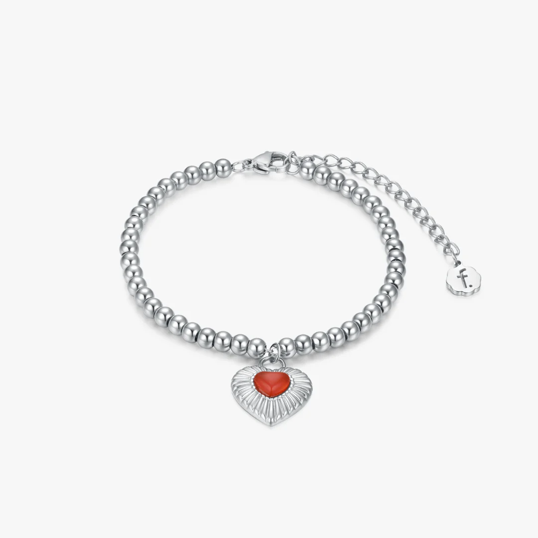 Beaded Sunburst Heart Bracelet - Image 7