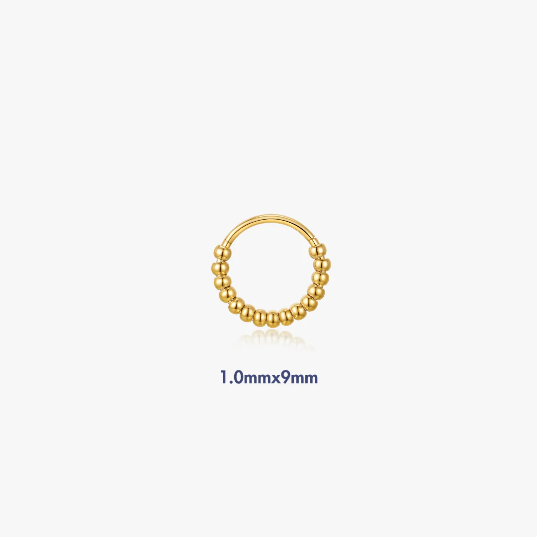 Beaded Titanium Hoop (Single) - Image 3