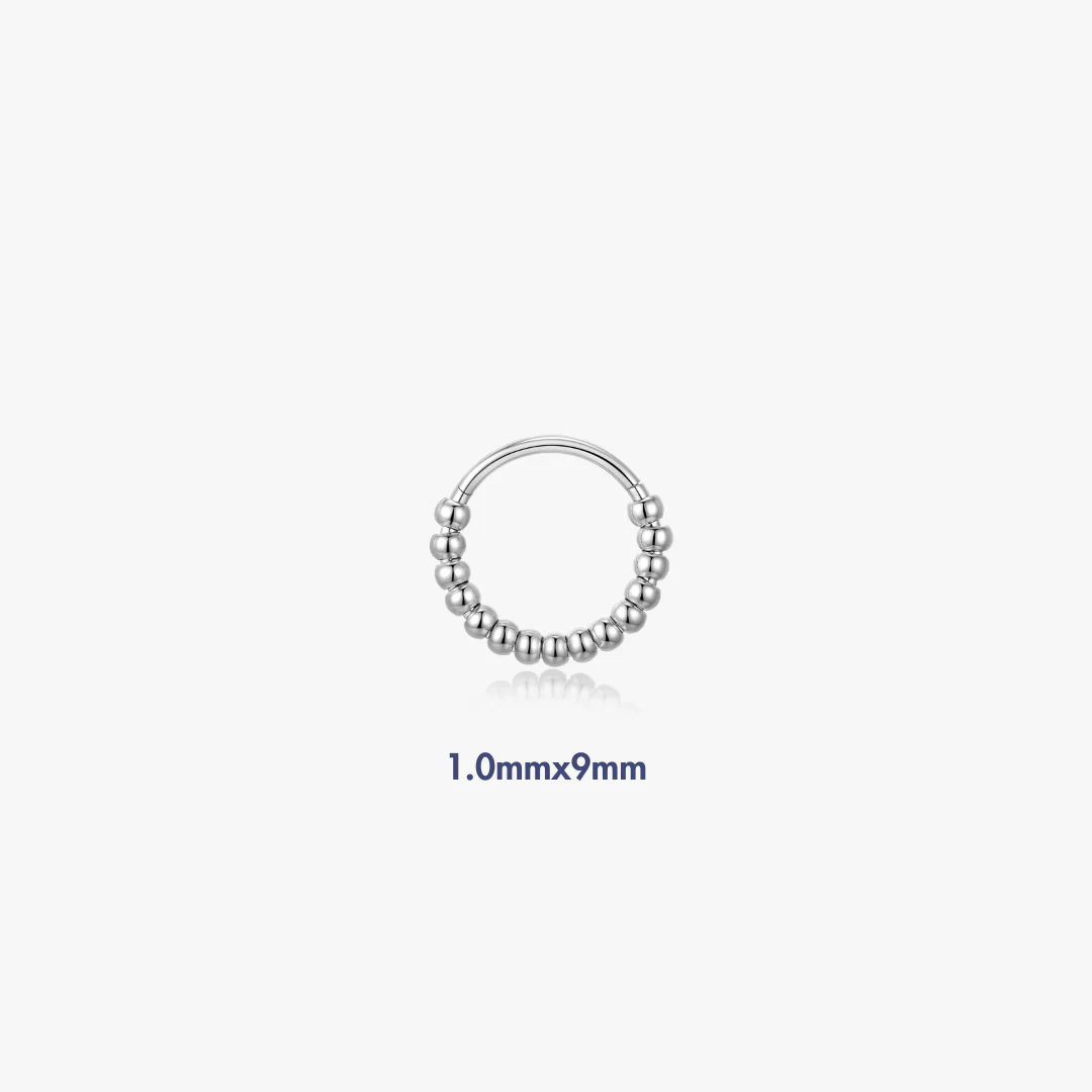 Beaded Titanium Hoop (Single) - Image 4