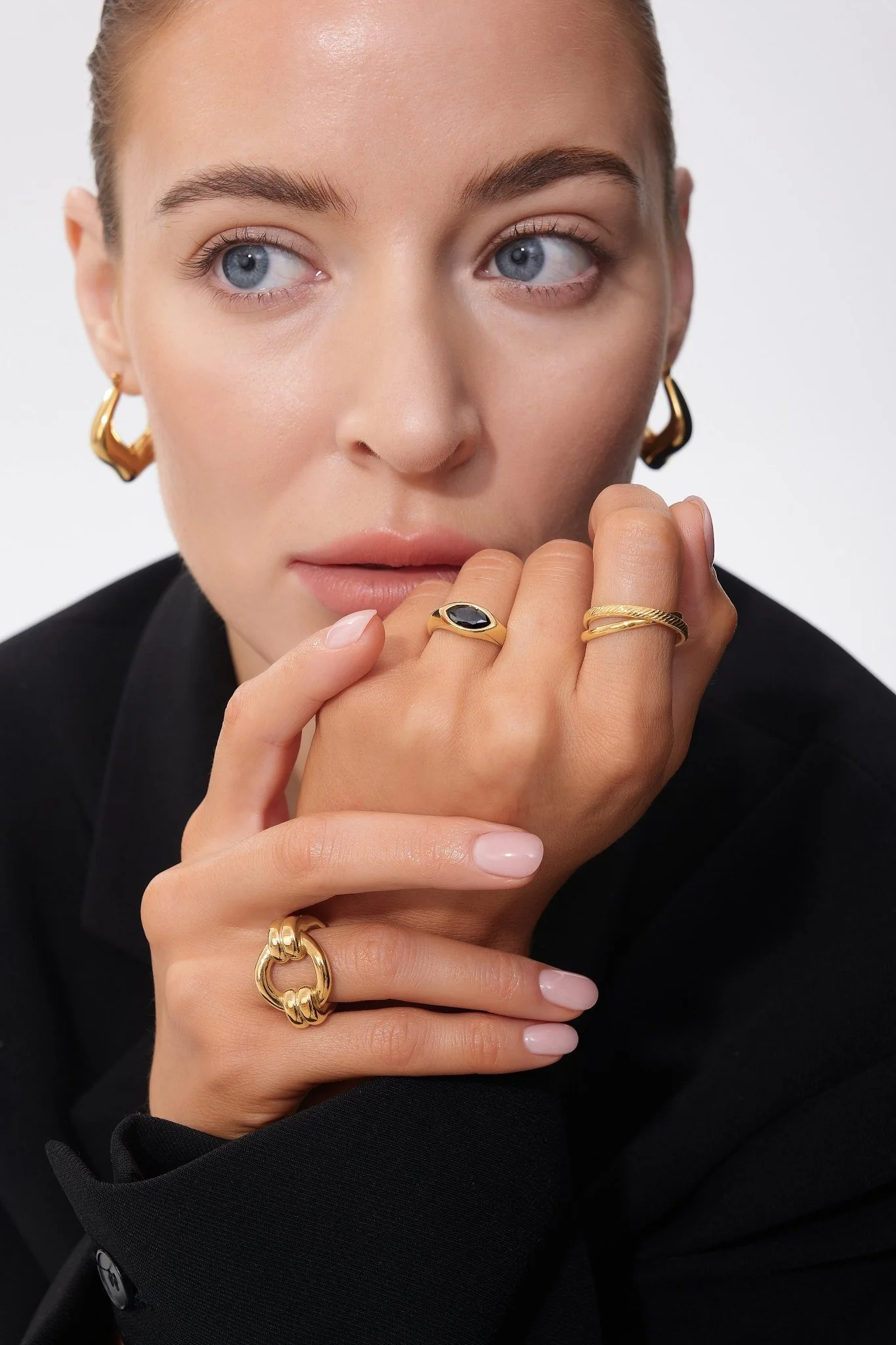 Black Gem Marquise Ring - Image 2