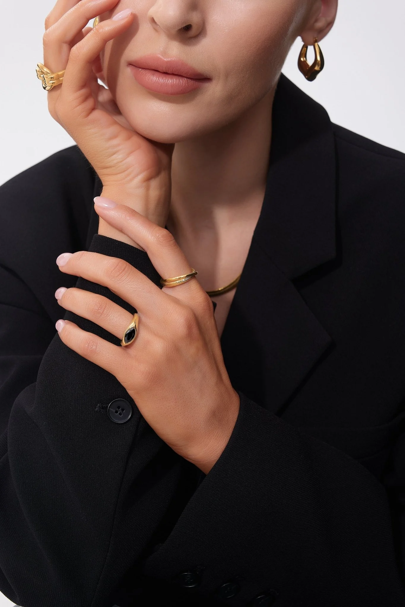 Black Gem Marquise Ring - Image 3