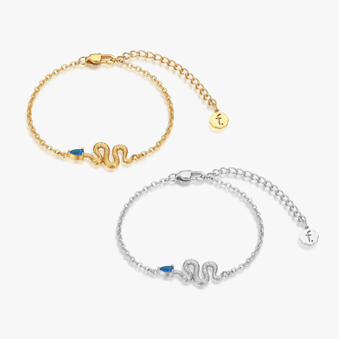 Blue Gem Snake Bracelet
