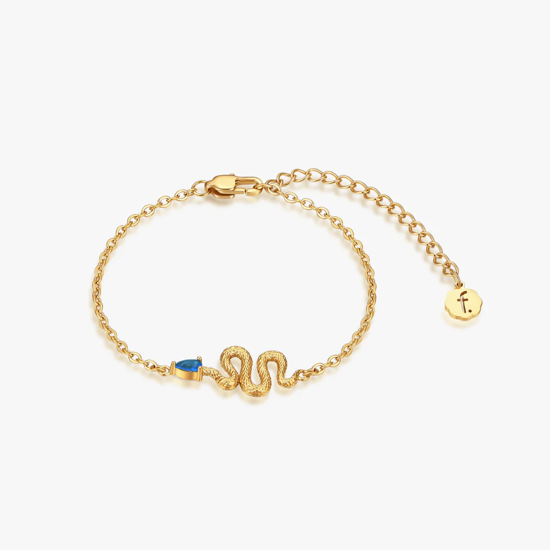 Blue Gem Snake Bracelet - Image 8