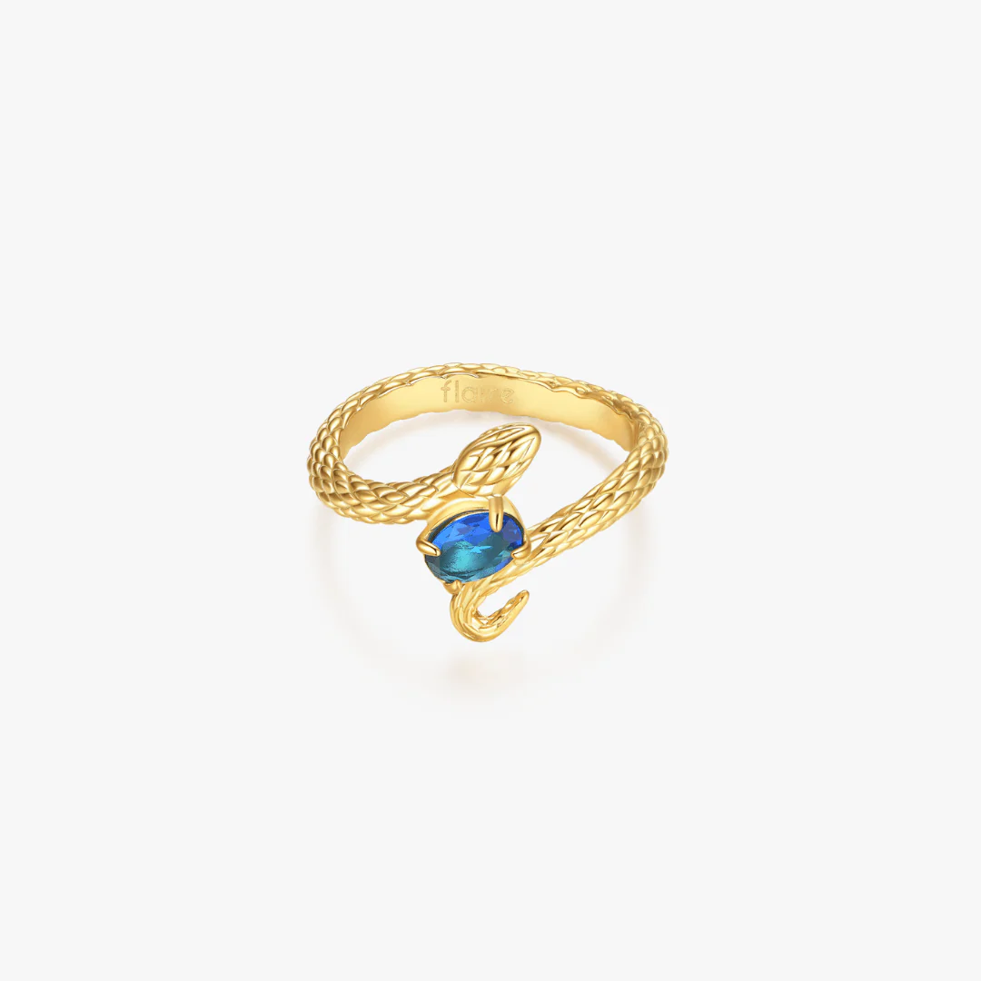 Blue Gem Snake Ring - Image 12