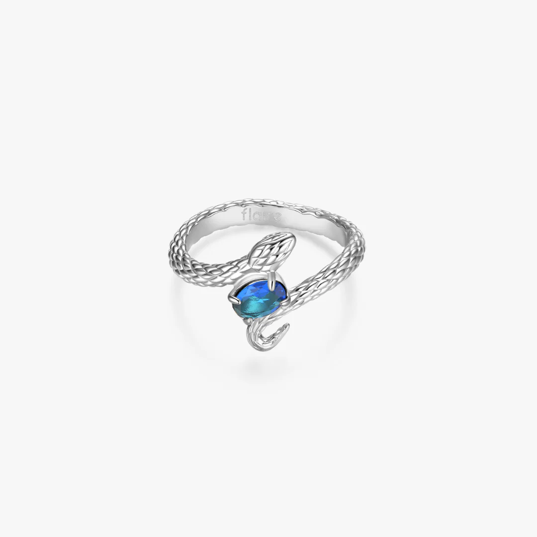 Blue Gem Snake Ring - Image 13
