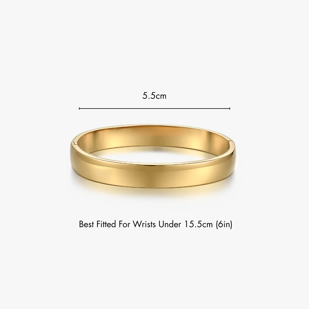 Bold Simple Stacker Cuff Bangle - Image 7