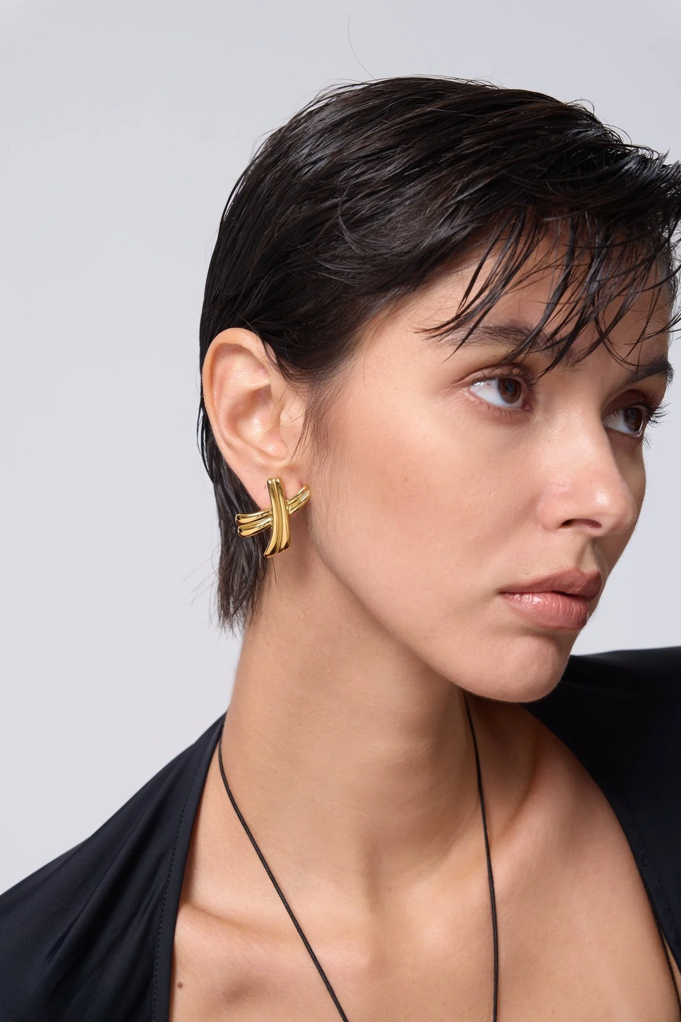 Bold X Earrings - Image 3