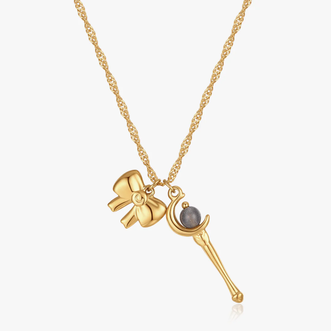 Bow and Staff Necklace (Anime Inspired Collection) - Image 5