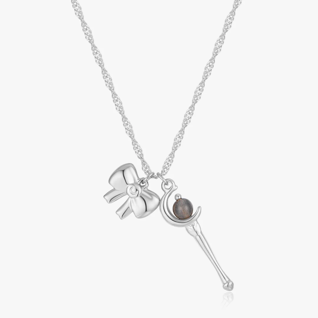 Bow and Staff Necklace (Anime Inspired Collection) - Image 6
