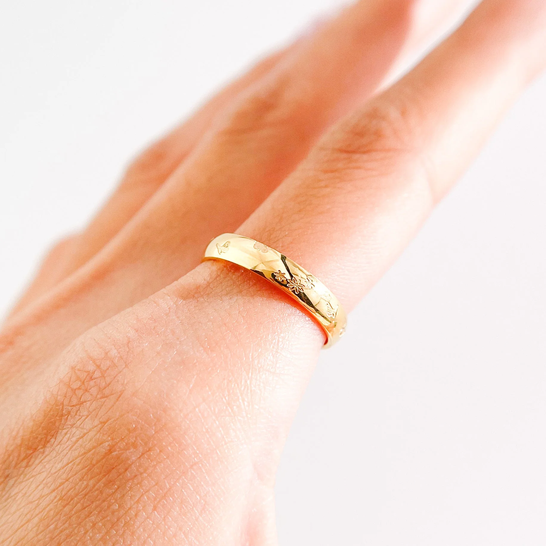 Butterfly Band Ring - Image 3