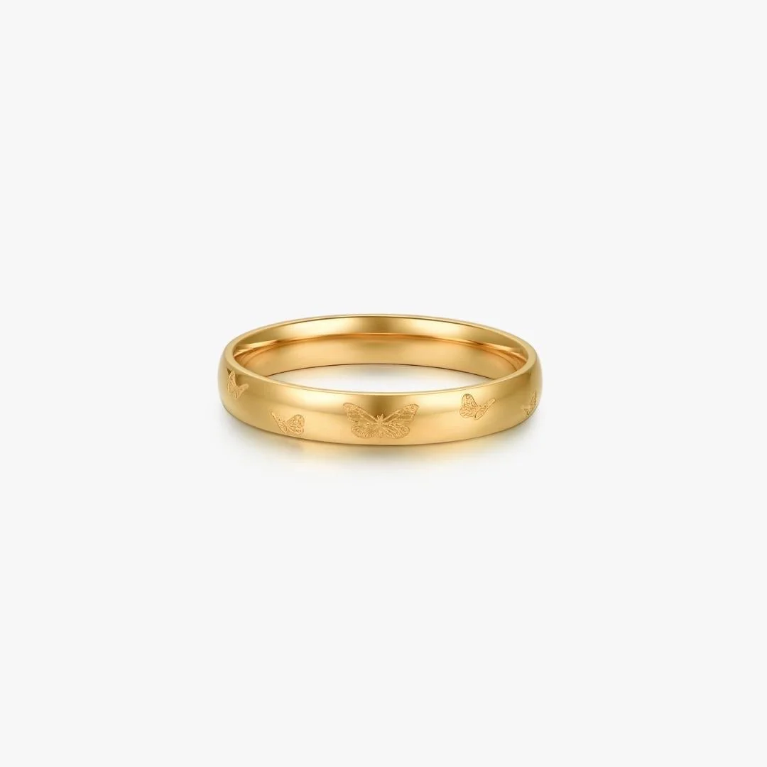 Butterfly Band Ring - Image 6