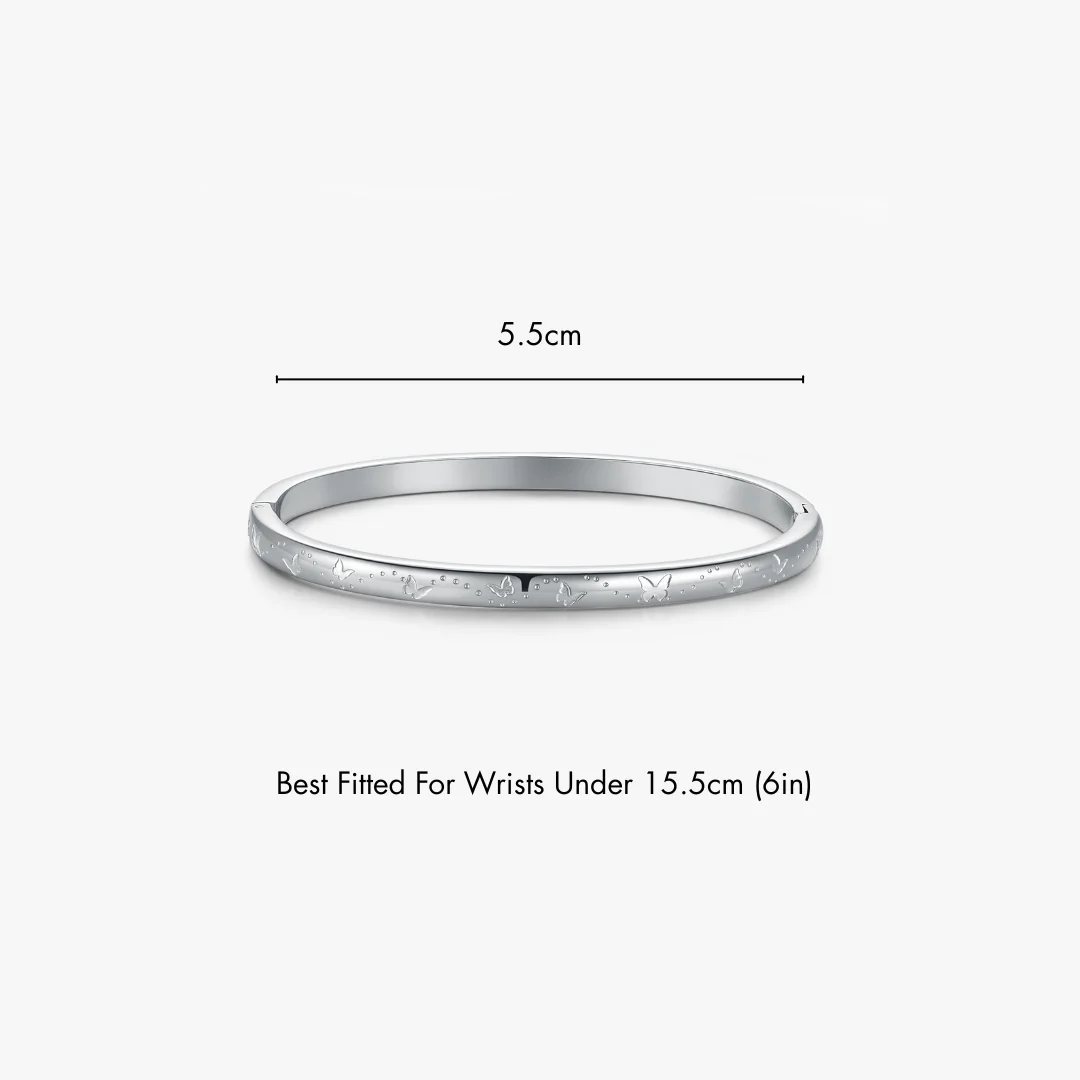 Butterfly Stacker Cuff Bangle Bracelet - Image 9