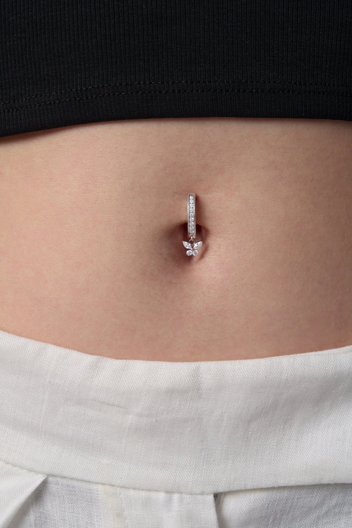 Butterfly Titanium Belly Button Ring (Single) - Image 3