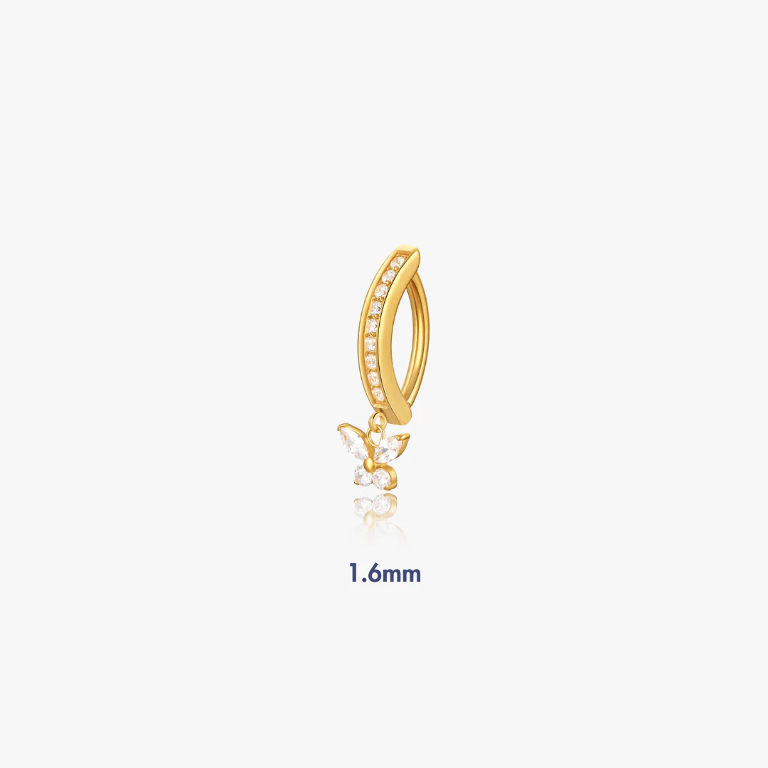 Butterfly Titanium Belly Button Ring (Single) - Image 4