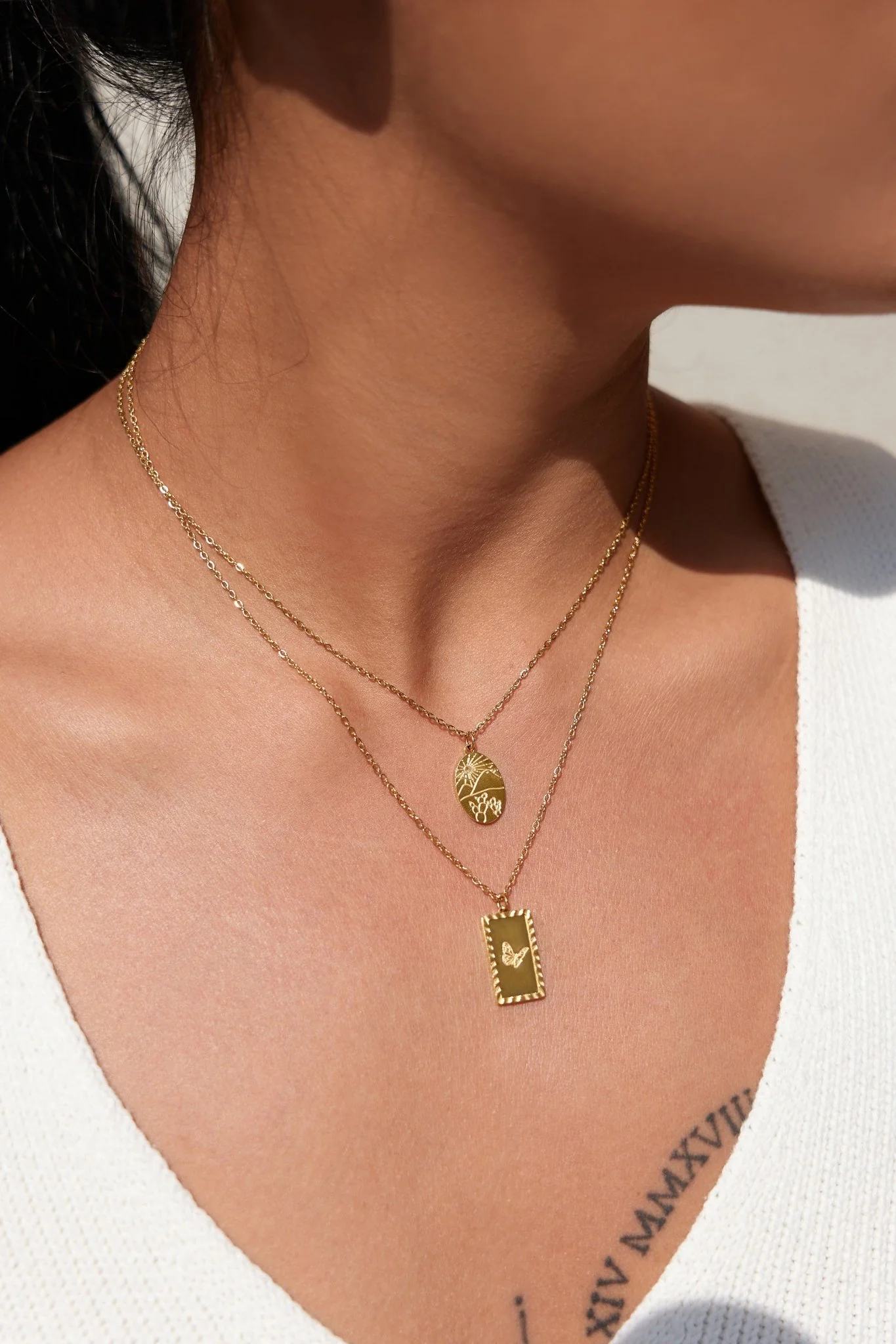Butterfly Trio Necklace in Gold (Not A Set) - Image 3
