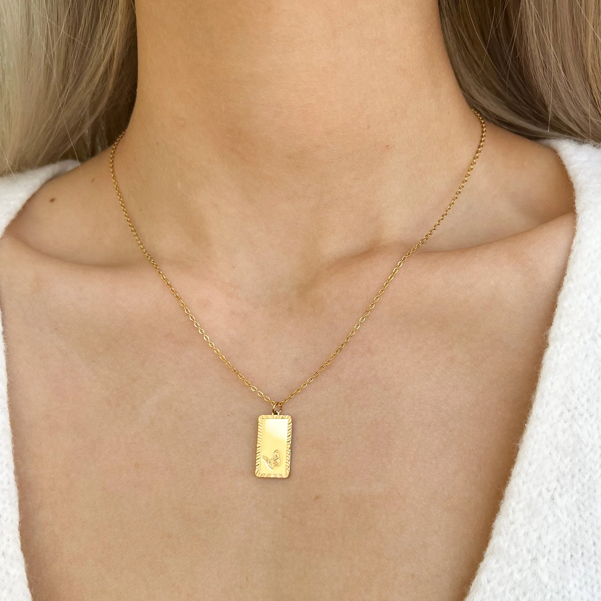 Butterfly Trio Necklace in Gold (Not A Set) - Image 4