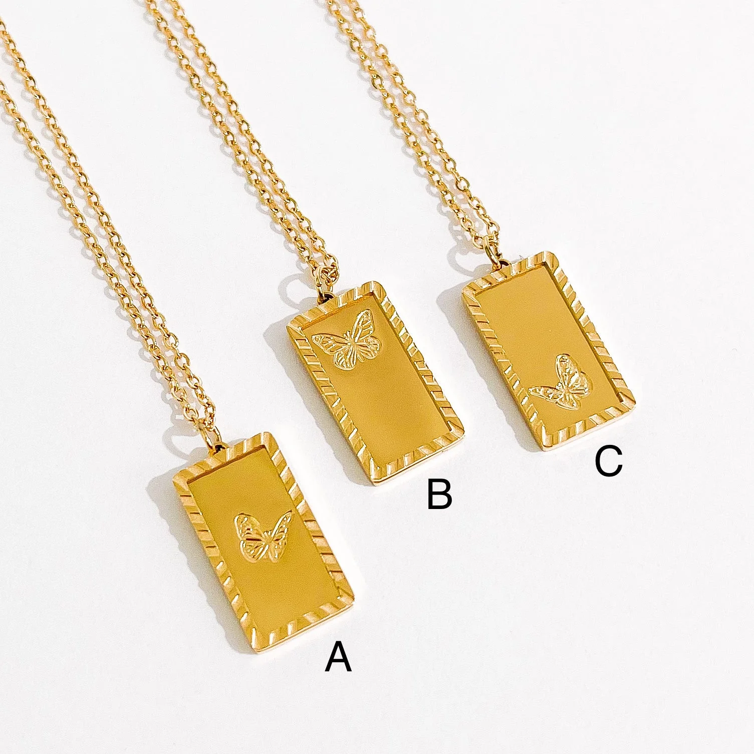 Butterfly Trio Necklace in Gold (Not A Set) - Image 6