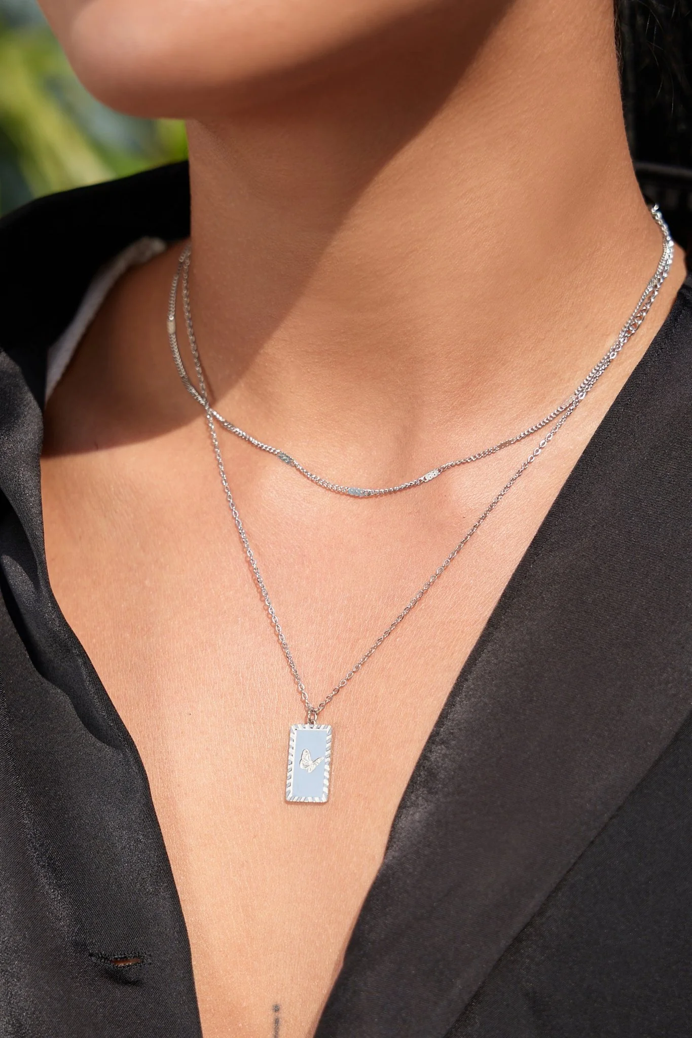 Butterfly Trio Necklace in Silver (Not A Set) - Image 4