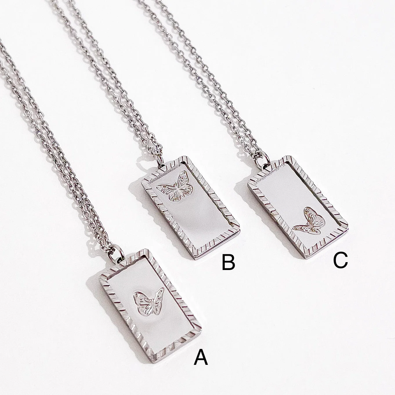 Butterfly Trio Necklace in Silver (Not A Set) - Image 5