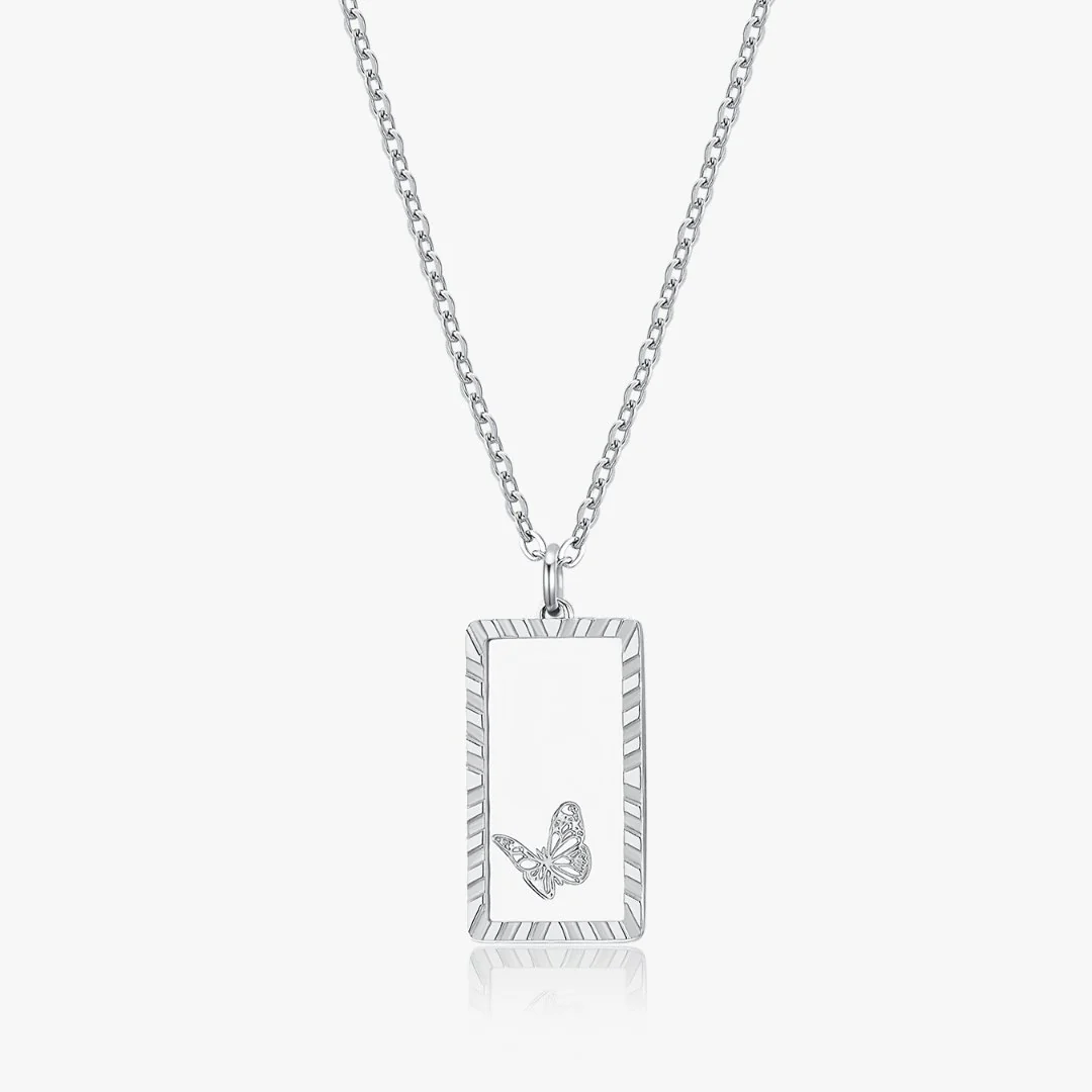 Butterfly Trio Necklace in Silver (Not A Set) - Image 9