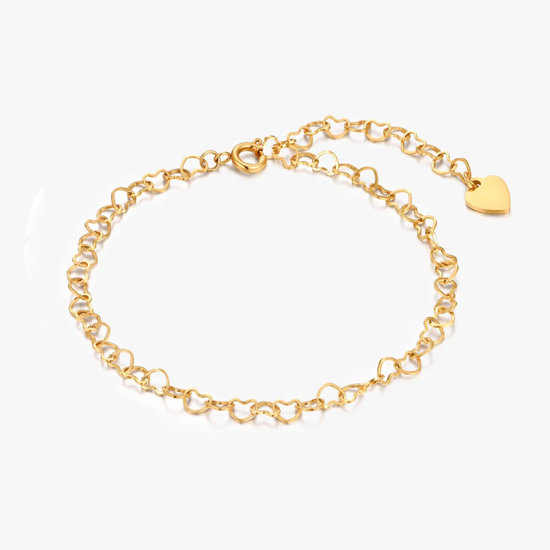 Celia Heart Chain Anklet - Image 5