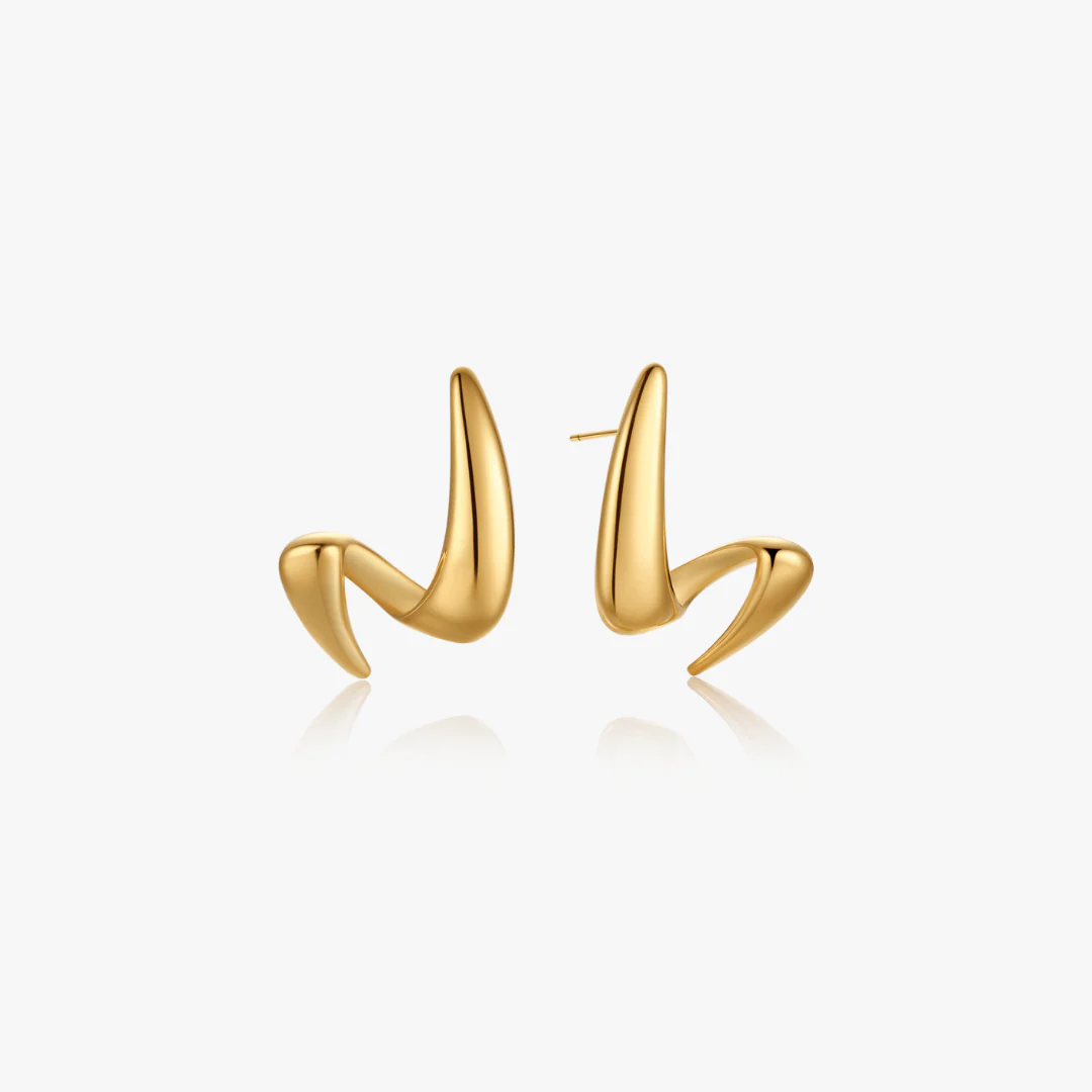 Celine Bold Wave Earrings - Image 5