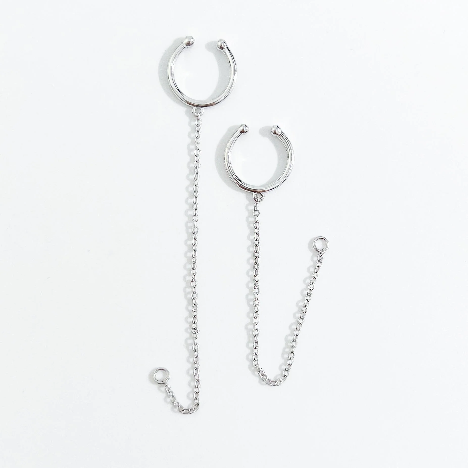 Chain Cuff Stud Jacket in Silver - Image 2
