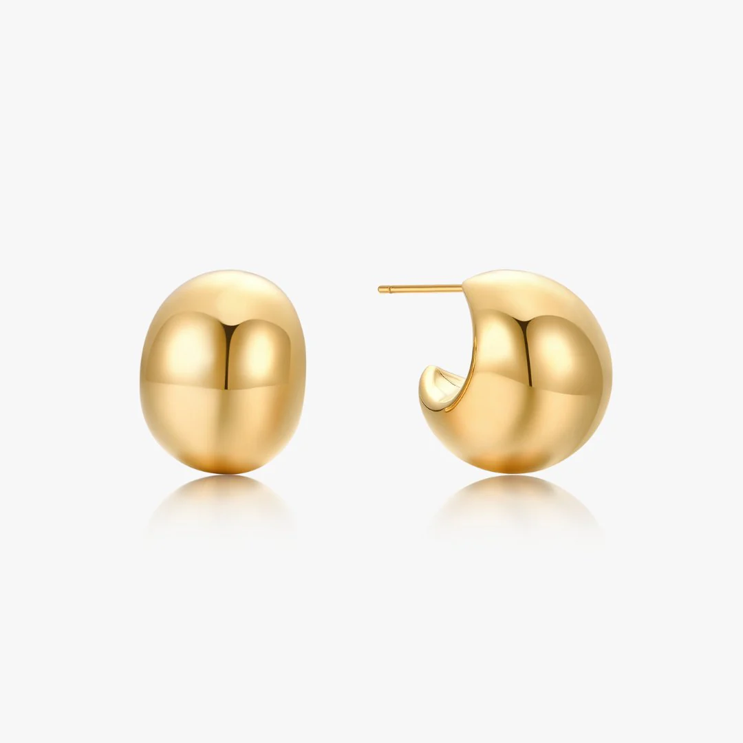 Chunky Hollow Dome Hoops - Image 5