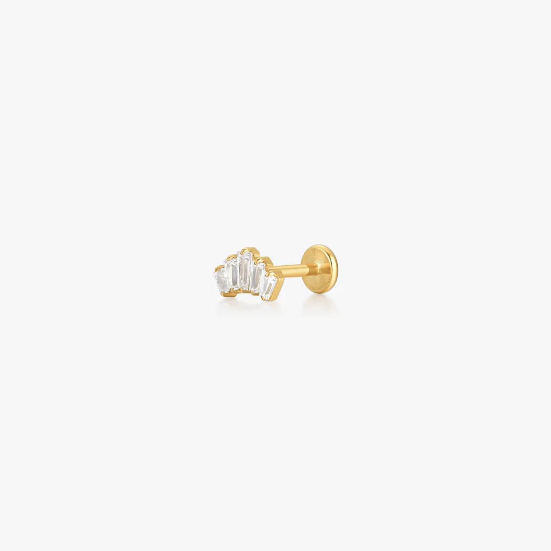 Crown Titanium Flat Back Stud (Single) - Image 3