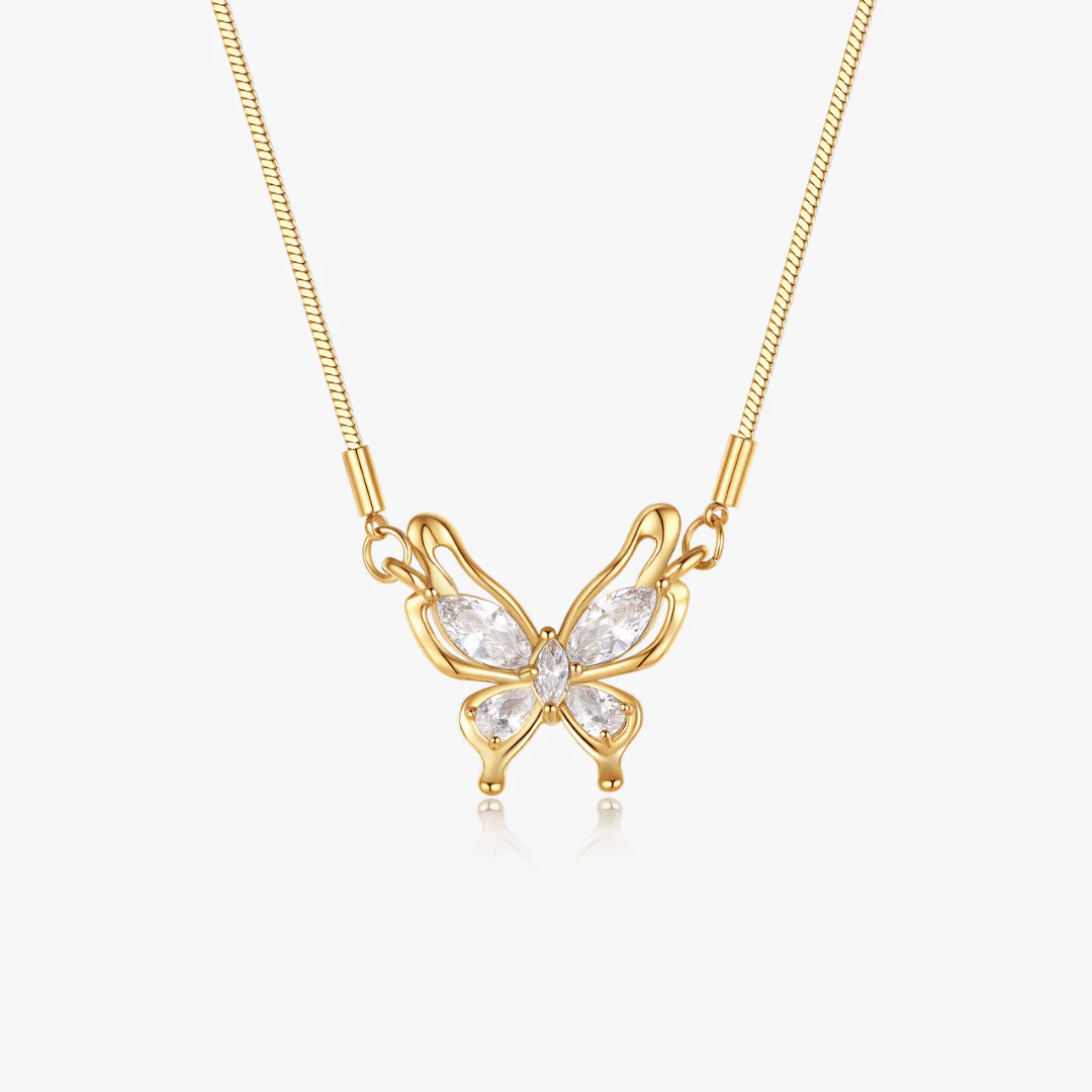 Crystal Butterfly Necklace - Image 4