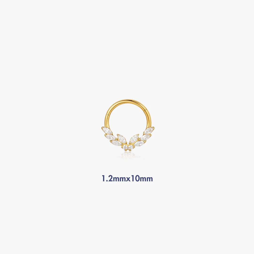 Crystal Butterfly Titanium Hoop (Single) - Image 3