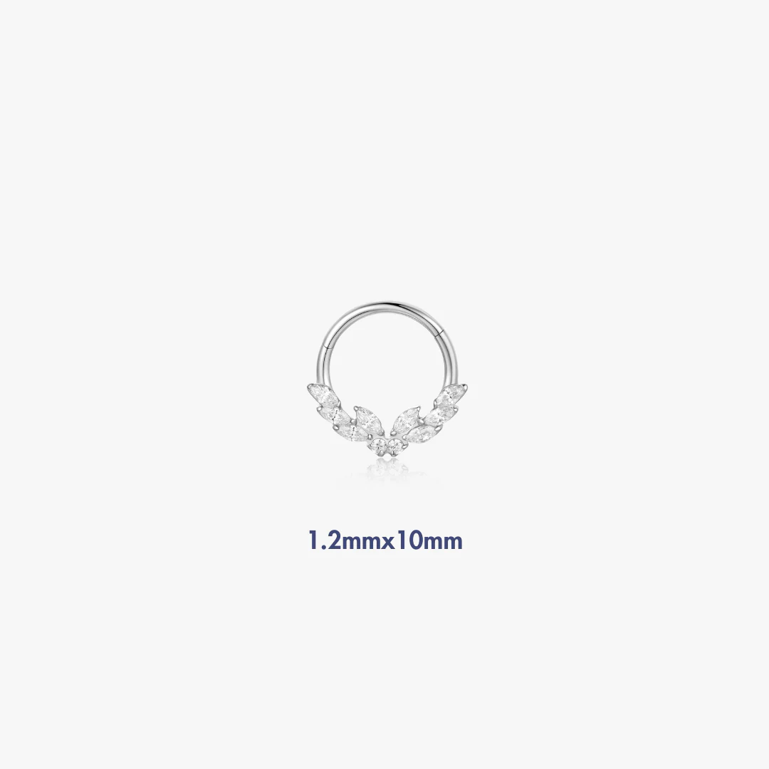 Crystal Butterfly Titanium Hoop (Single) - Image 4