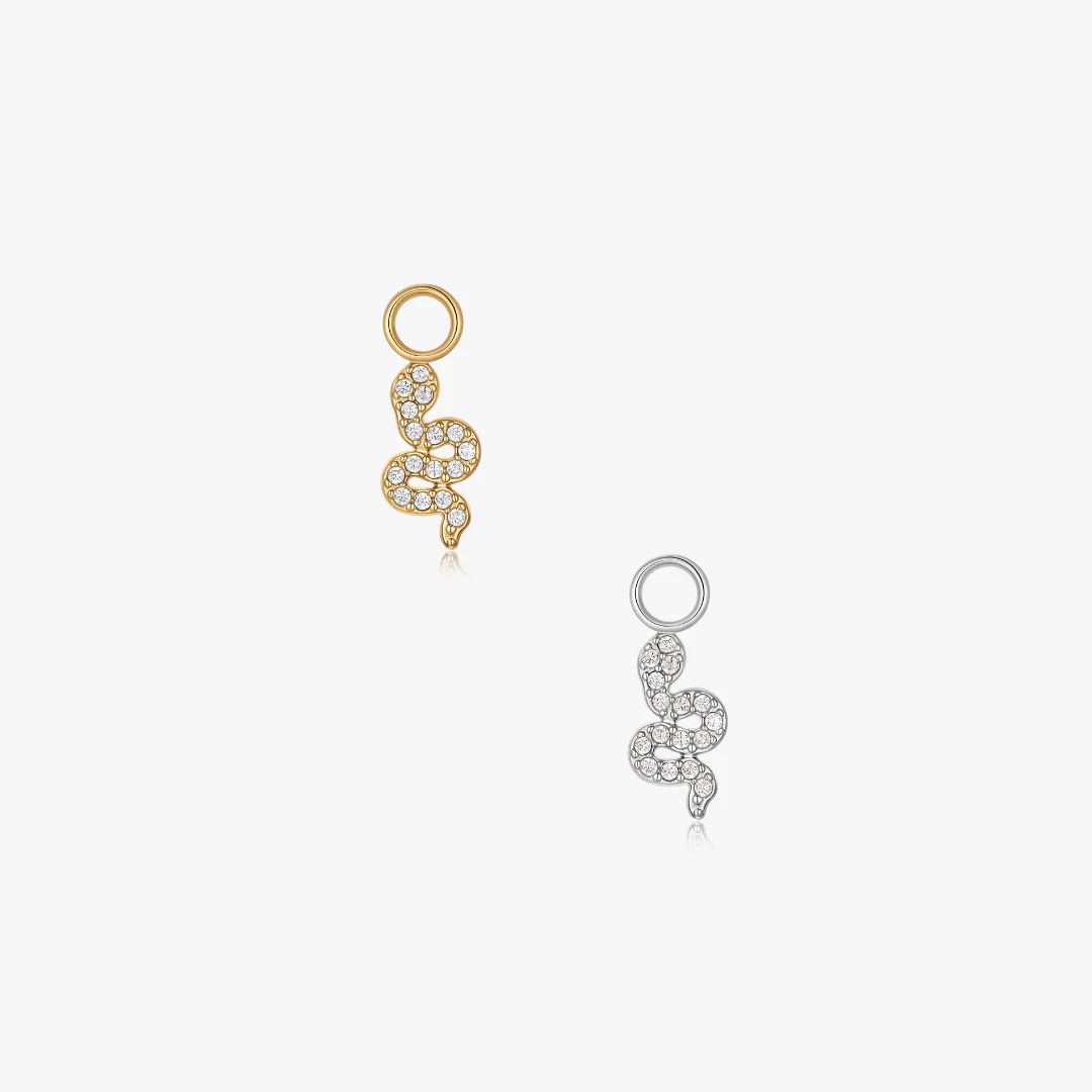 CZ Snake Hoop Charm