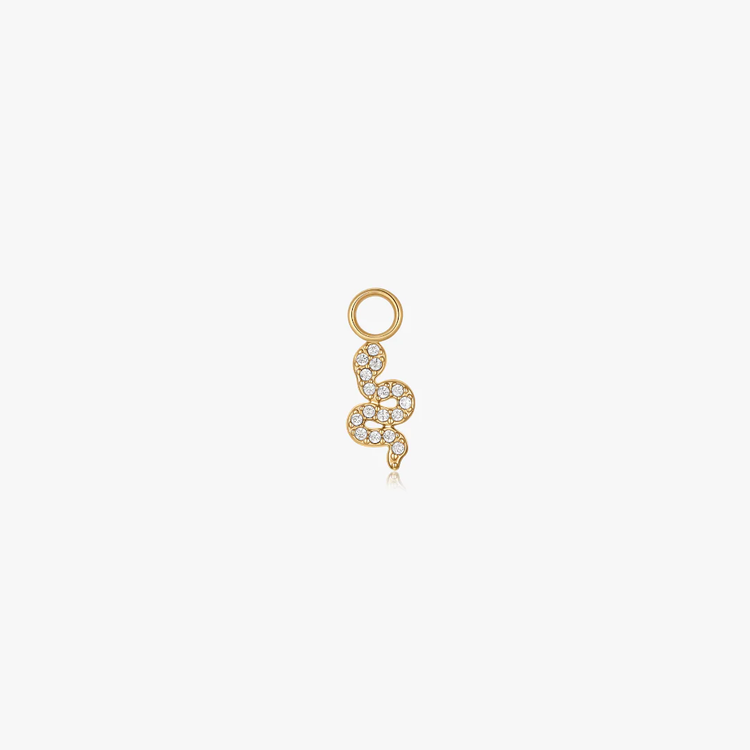 CZ Snake Hoop Charm - Image 4
