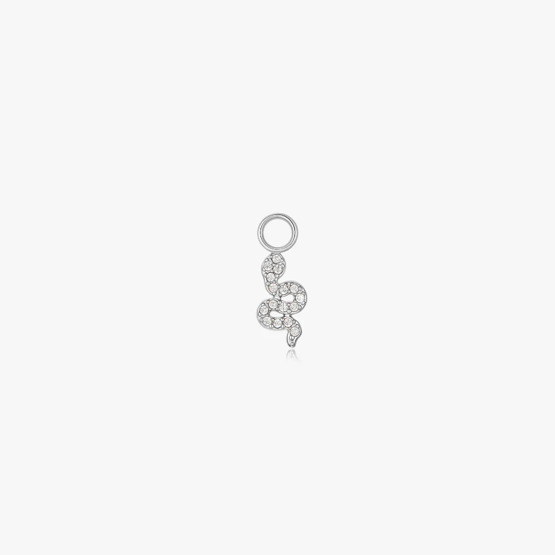 CZ Snake Hoop Charm - Image 5