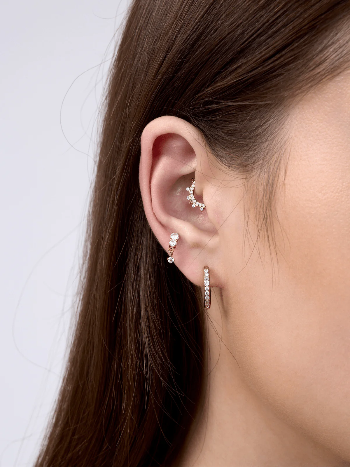 CZ Titanium Hoops - Image 2