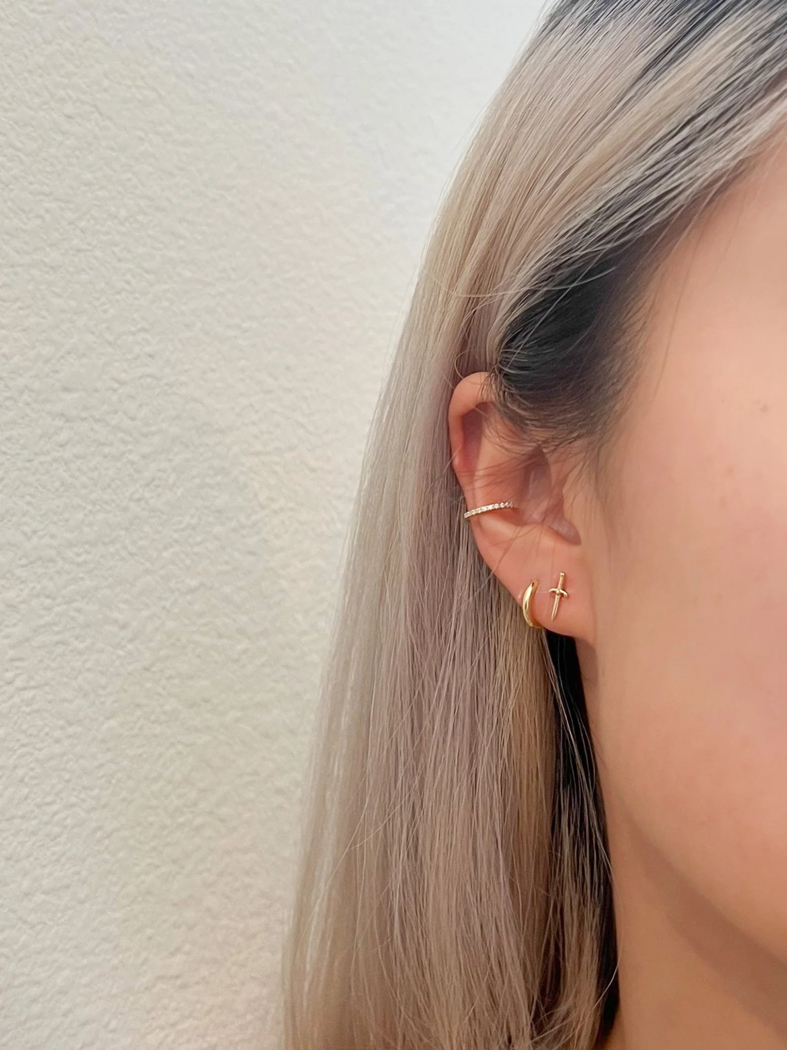 Dagger Studs in Gold - Image 3