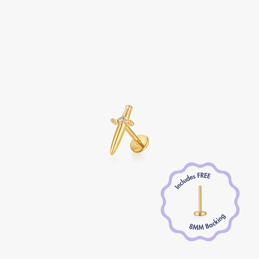 Dagger Titanium Flat Back Stud (Single) - Image 3
