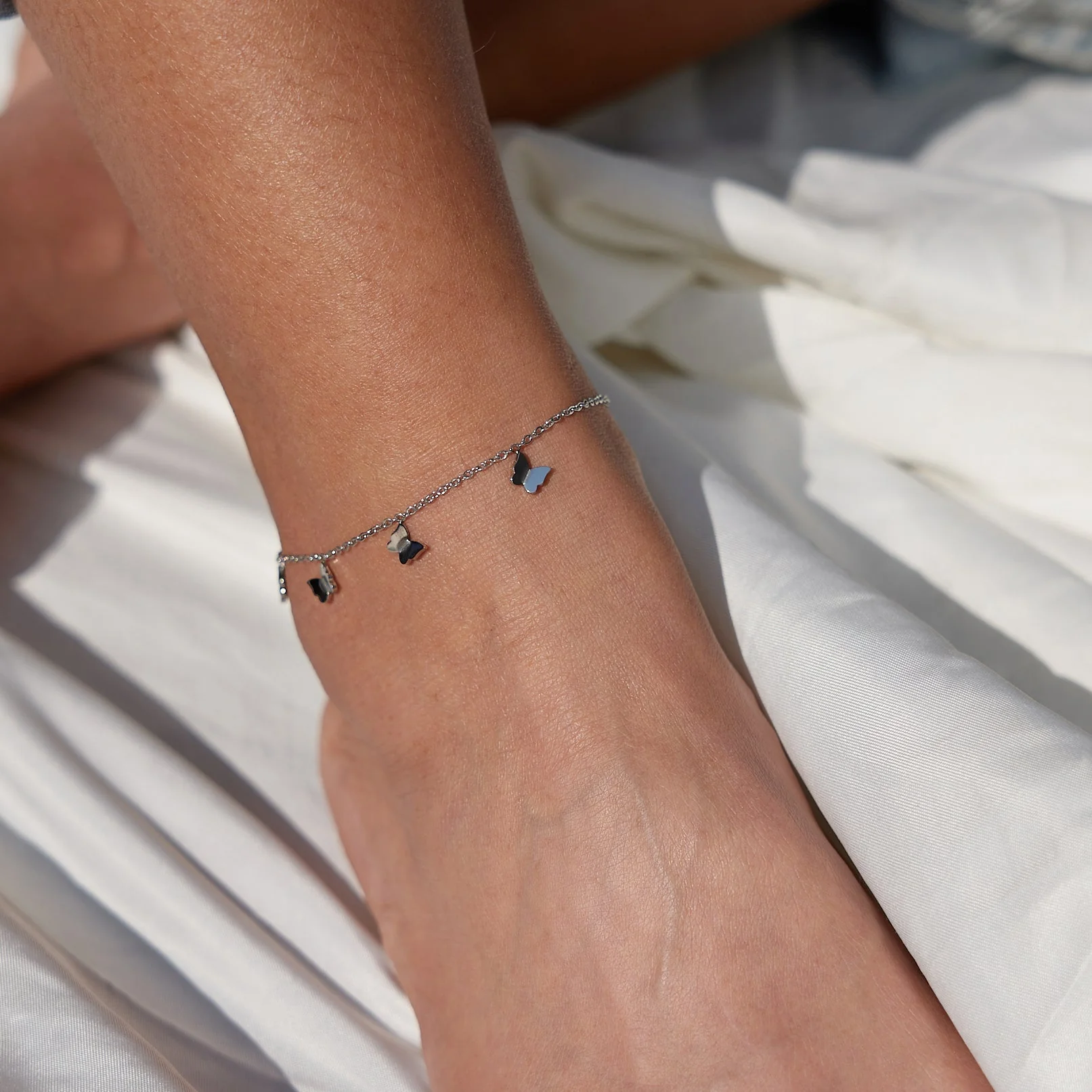 Dangling Butterfly Anklet - Image 5