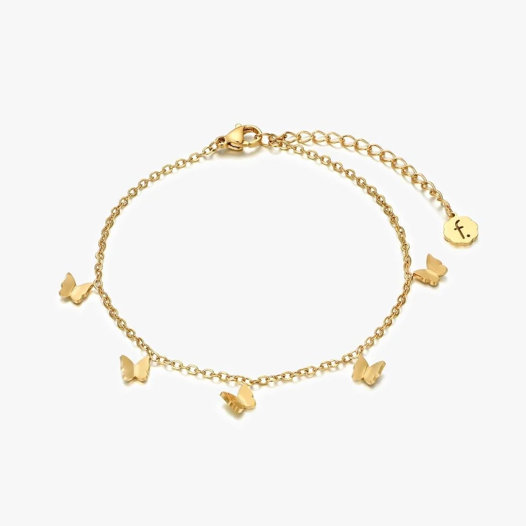 Dangling Butterfly Anklet - Image 6