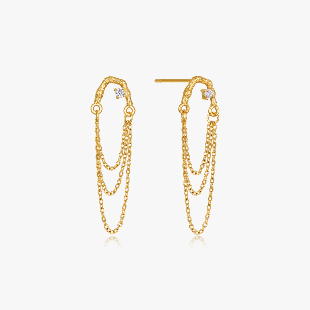 Dangly Chain Earrings (Greek Inspired Collection) - Image 4