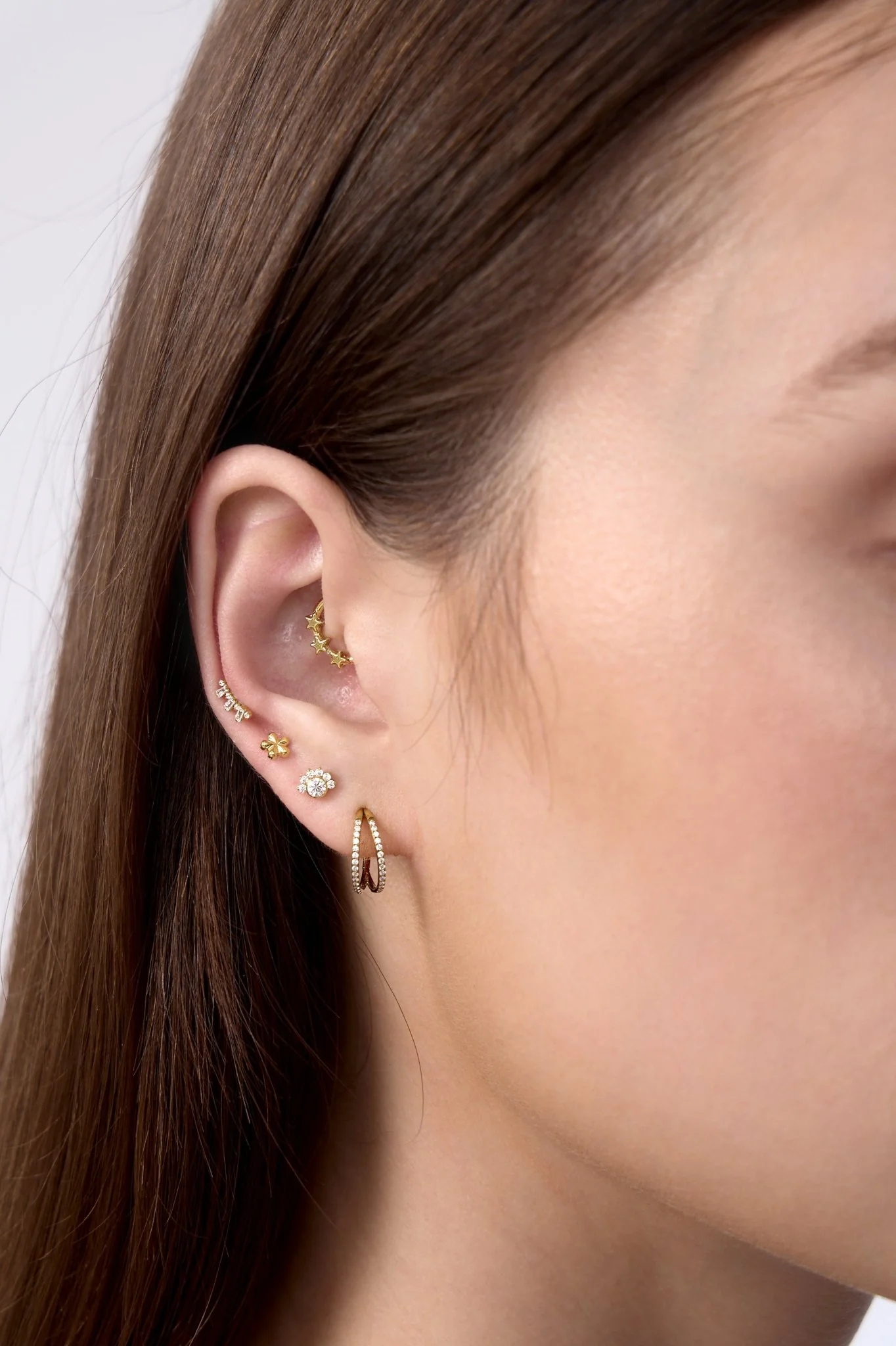 Halo Cluster Titanium Flat Back Stud (Single) - Image 3