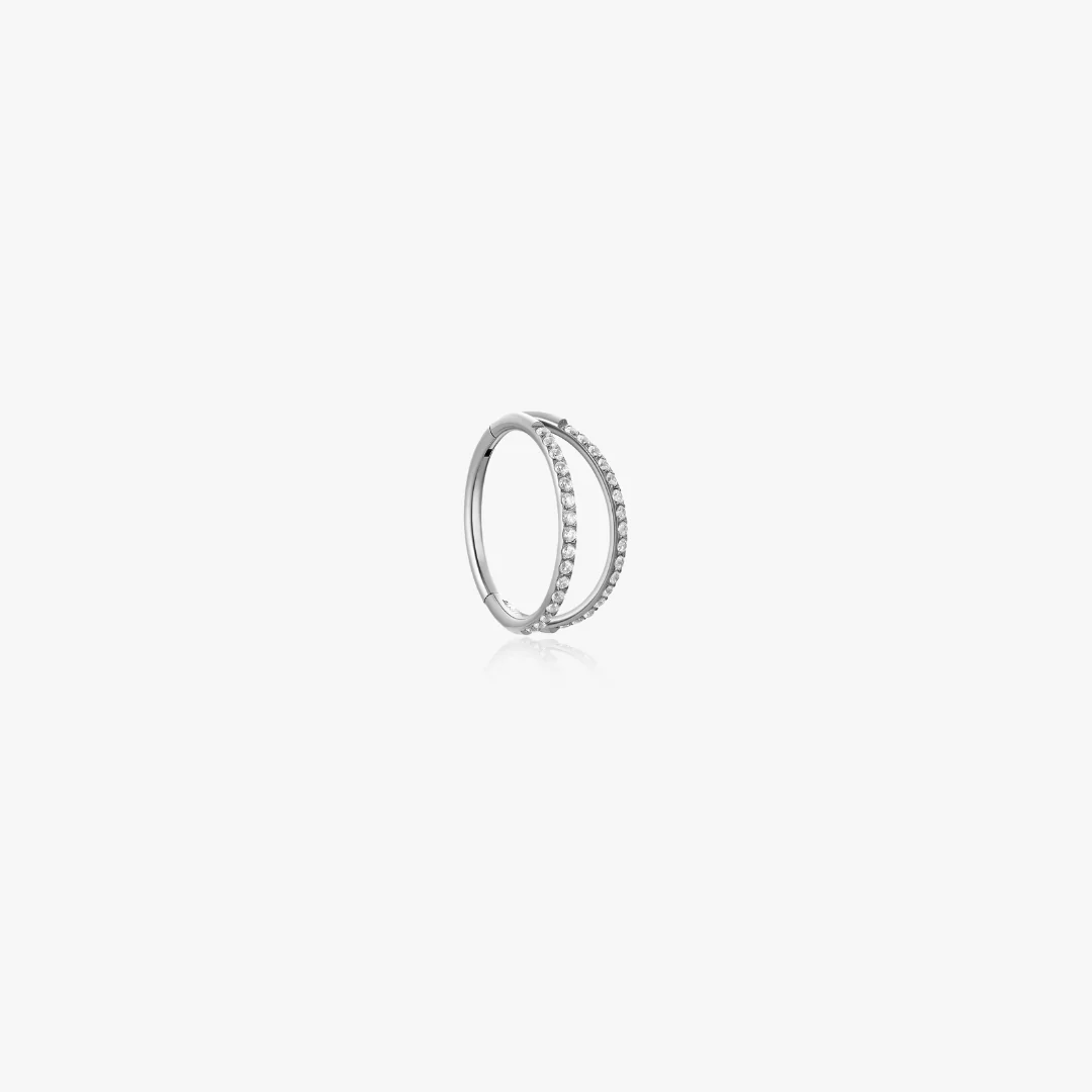 Double Loop Titanium Hoop (Single) - Image 4