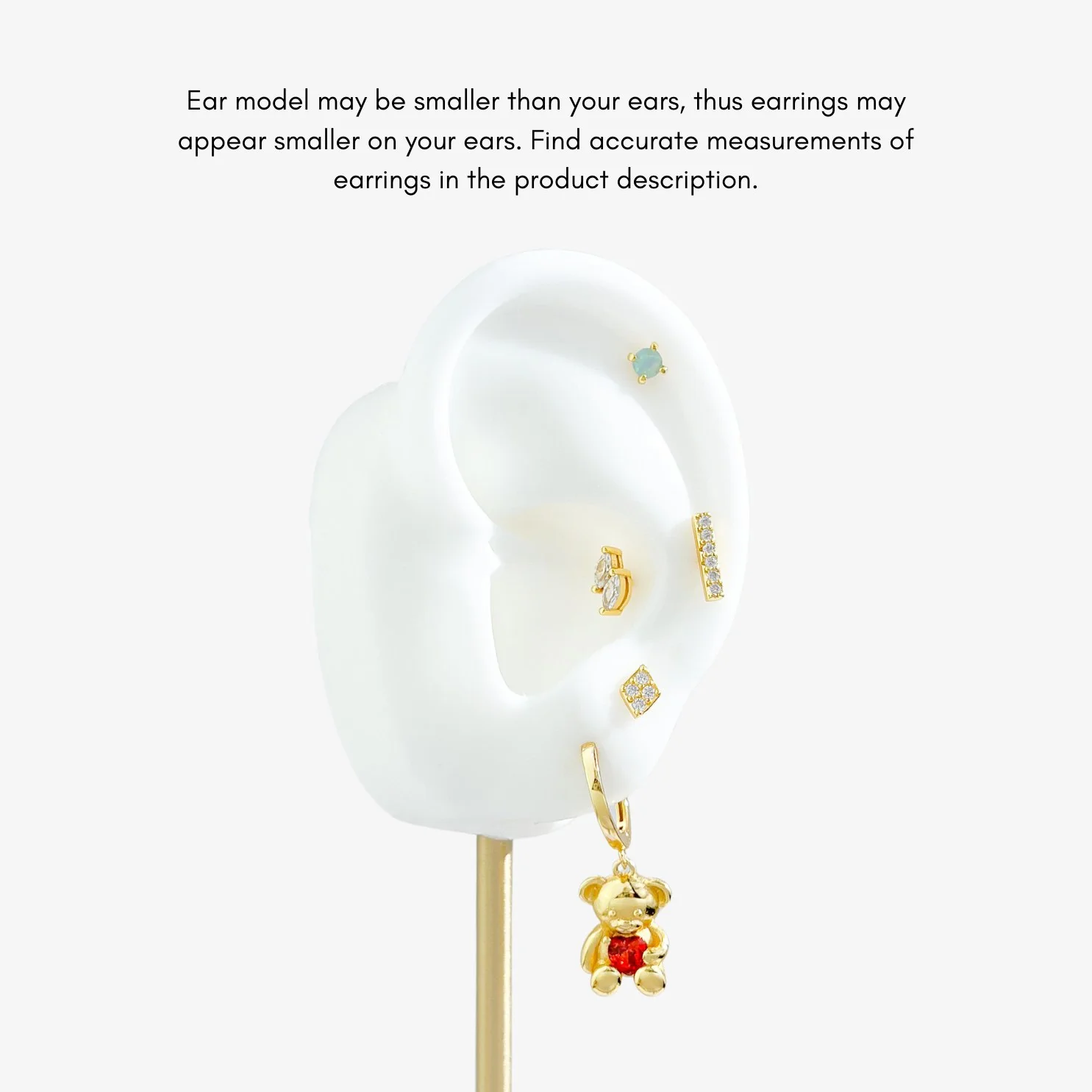 Duo Gem Threadless Flat Back Stud - Image 5