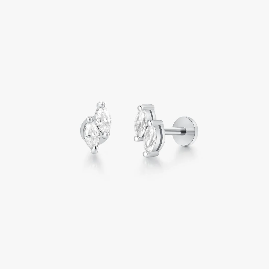 Duo Gem Threadless Flat Back Stud - Image 7