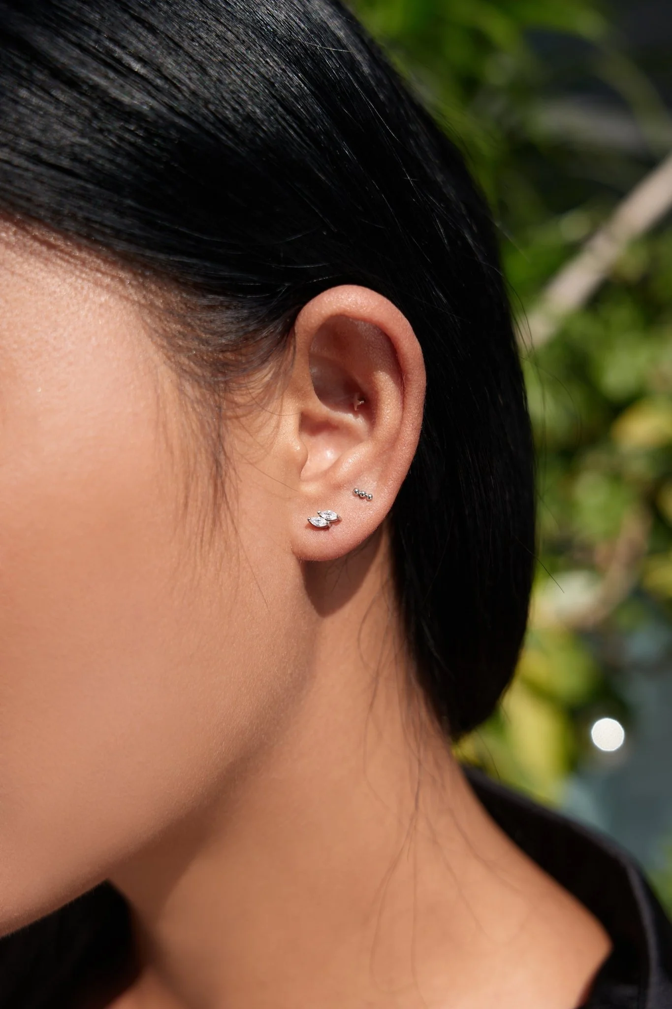 Duo Gem Threadless Flat Back Stud - Image 9